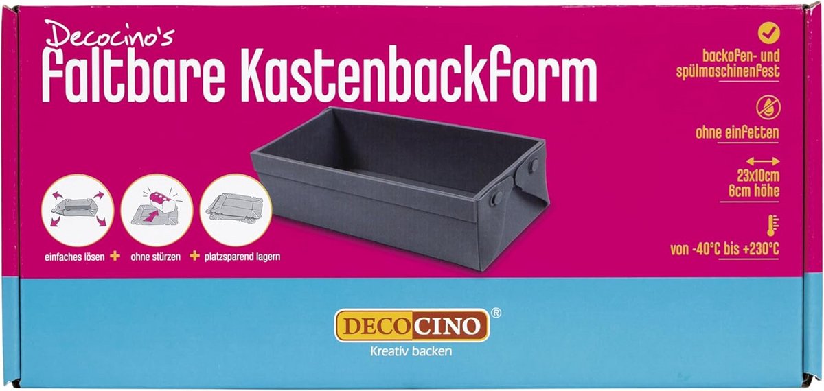 Inklapbare siliconen bakvorm voor cake en taart - 25 x 10 x 6 cm