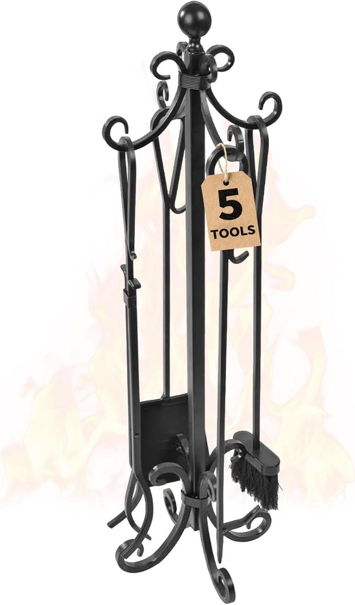 Hoogwaardige Haardgereedschap Set van Gietijzer - Vuurkorf & Open Haard Accessoires