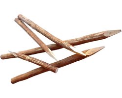 Ronde Houten Hekpalen Kastanje/Hazelnoot voor Tuin en Erfafscheiding