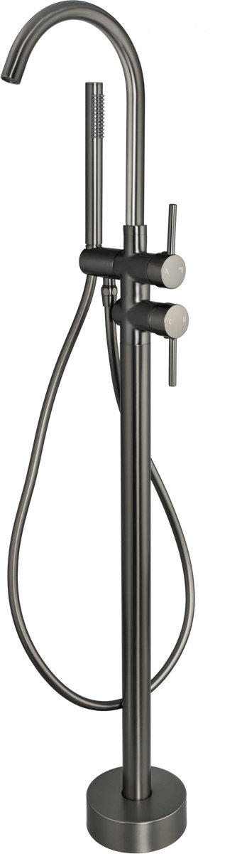 Armonio - Vrijstaande Badkraan Gun Metal - met Handdouche