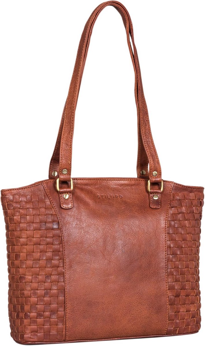 Grote Leren Dames Handtas Shopper in Boho Stijl met DIN A4 & 9.7 Inch Tablet Vak