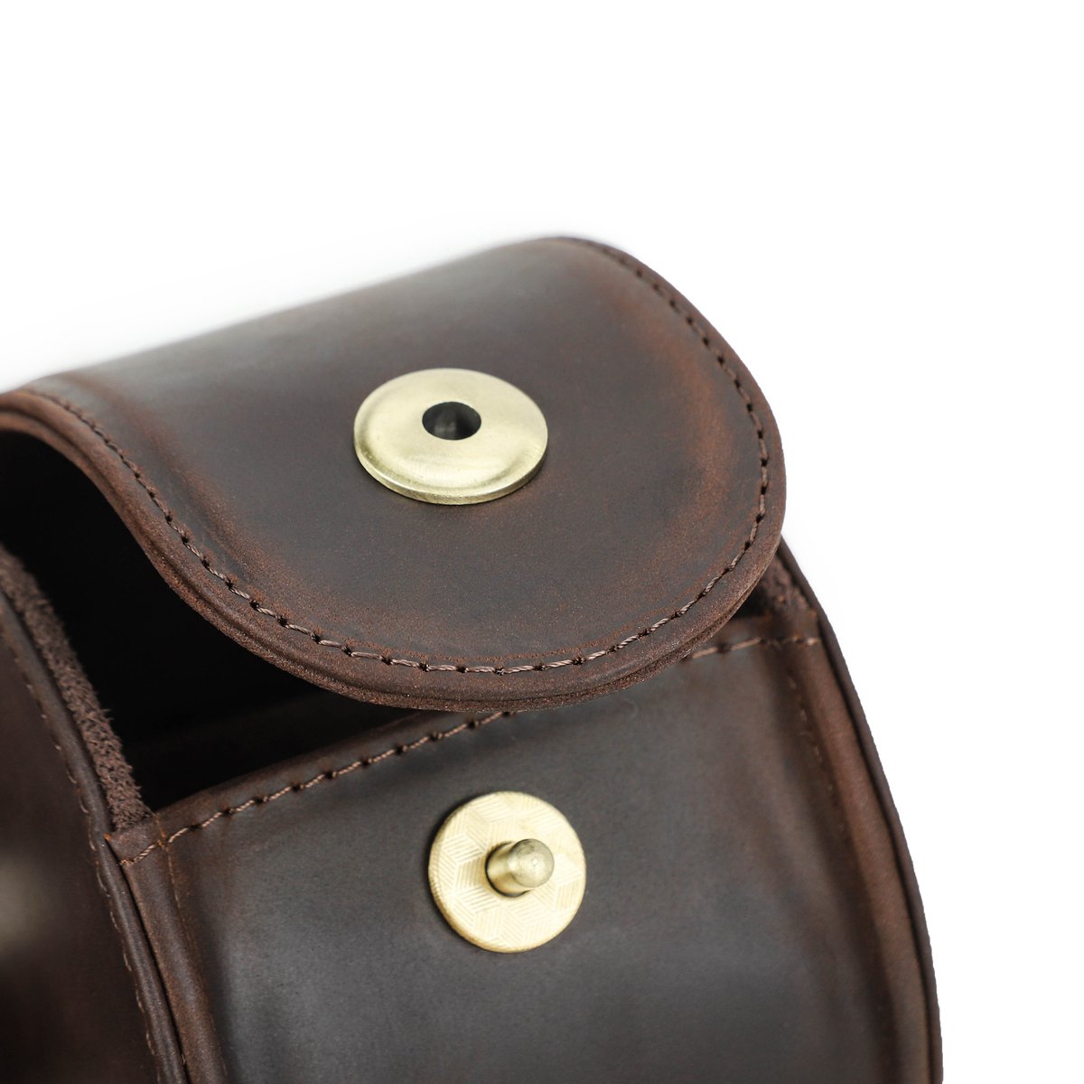 Timezone - Leren Watch roll voor 1 Horloges - Horloge doos - Horloge etui - Horloge reisetui - Horloge Rol