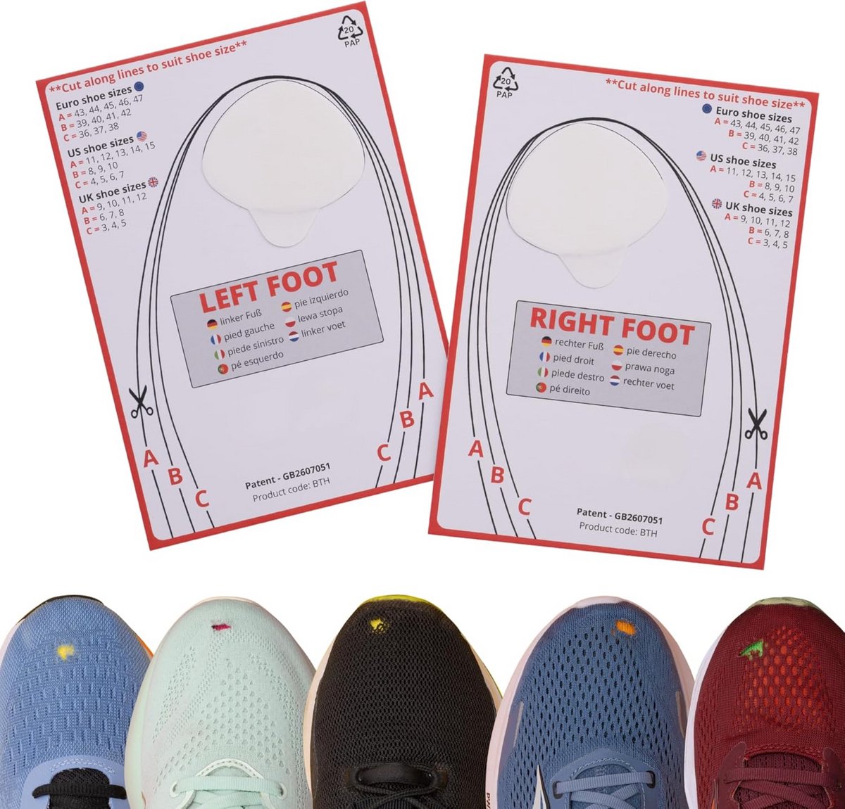 Versteviging Stickers Tegen Gaten in Sportschoenen en Stoffen Schoenen | Schoenreparatie