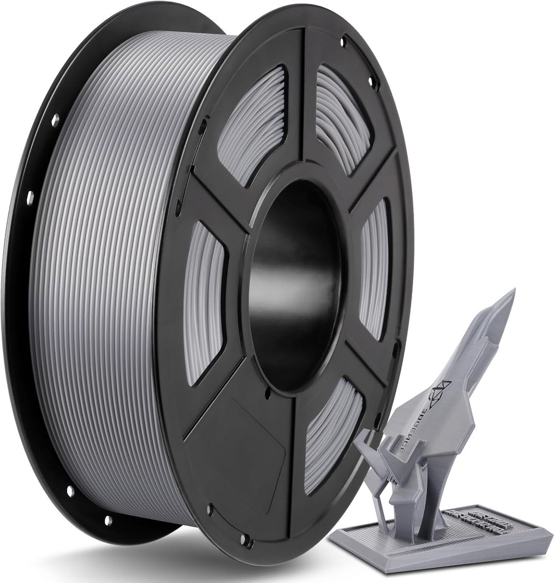PLA+ Filament 1.75mm 1KG Grijs - Extra Sterk 3D Printer Materiaal met Hoge Nauwkeurigheid