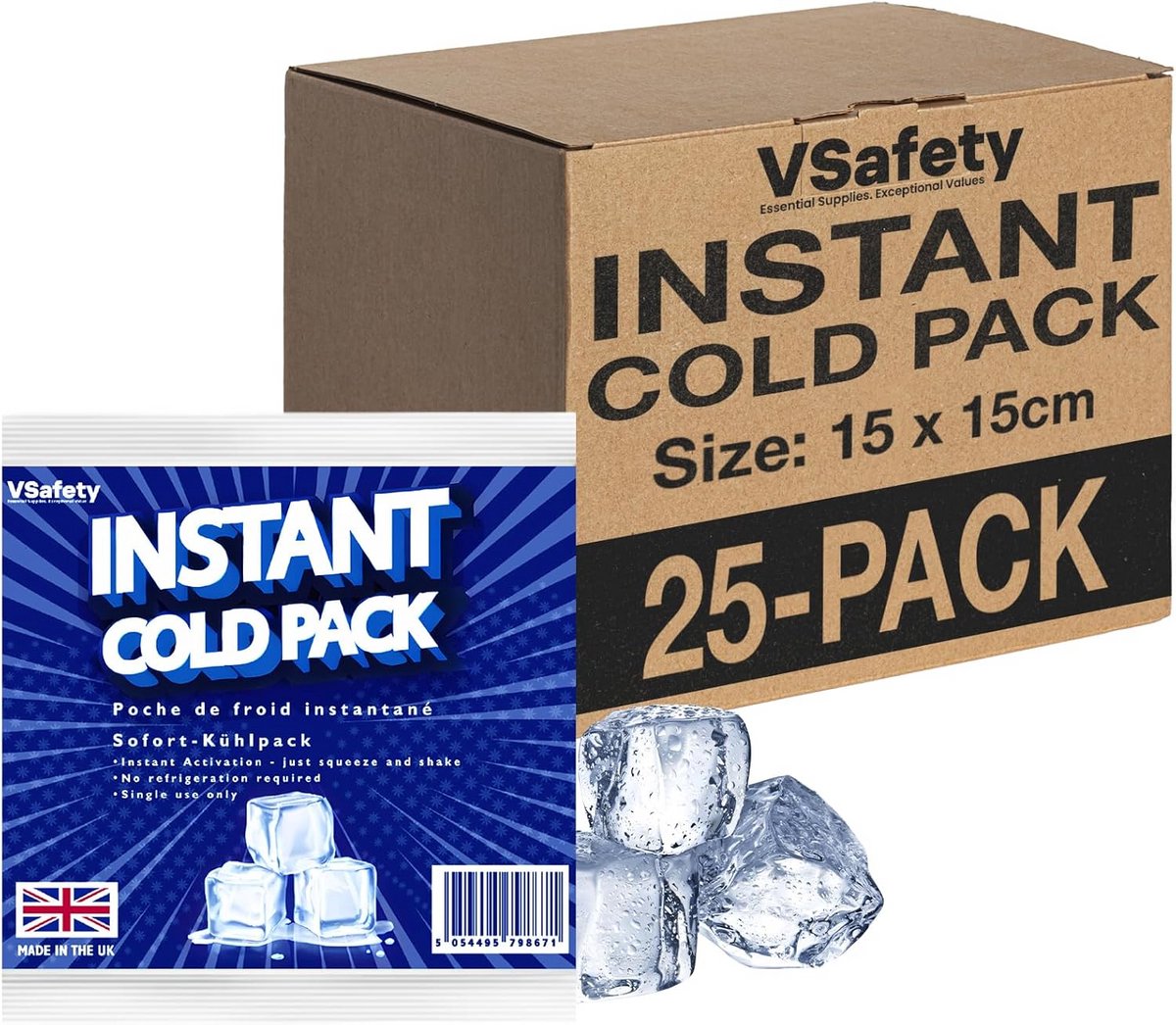 Instant IJsverpakking XL (25 stuks) - Directe Koeling Zonder Vriezer