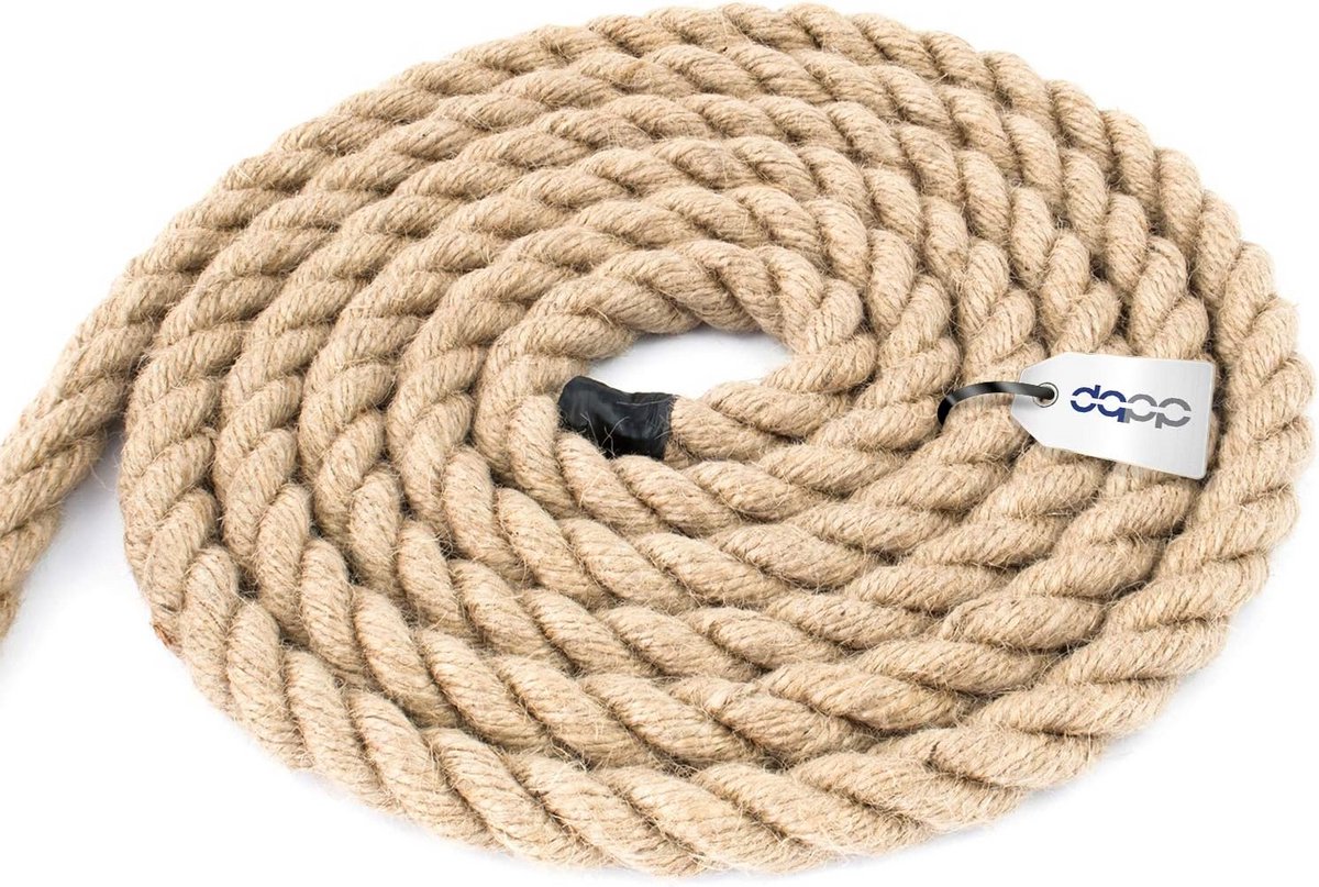 Sterk Jute Touw van 8mm Dik - 20 Meter Natuurlijk Gevlochten voor Decoratie en Trektochten