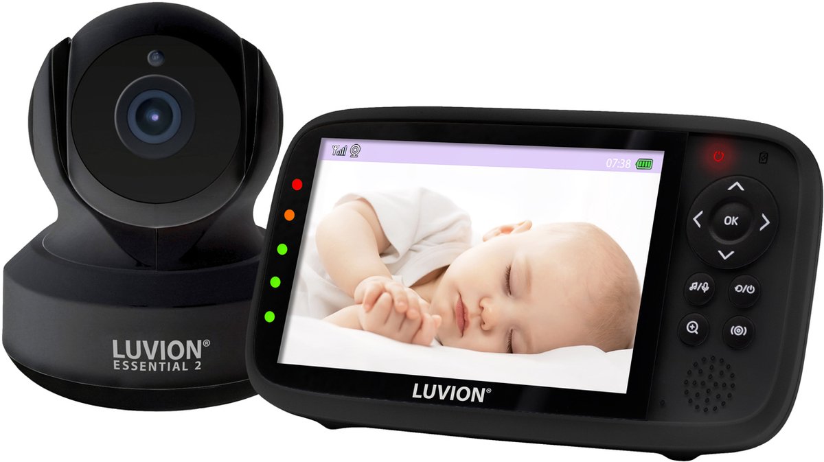 LUVION Essential 2 Black Babyphone - Babyfoon met Camera - afbeelding 2