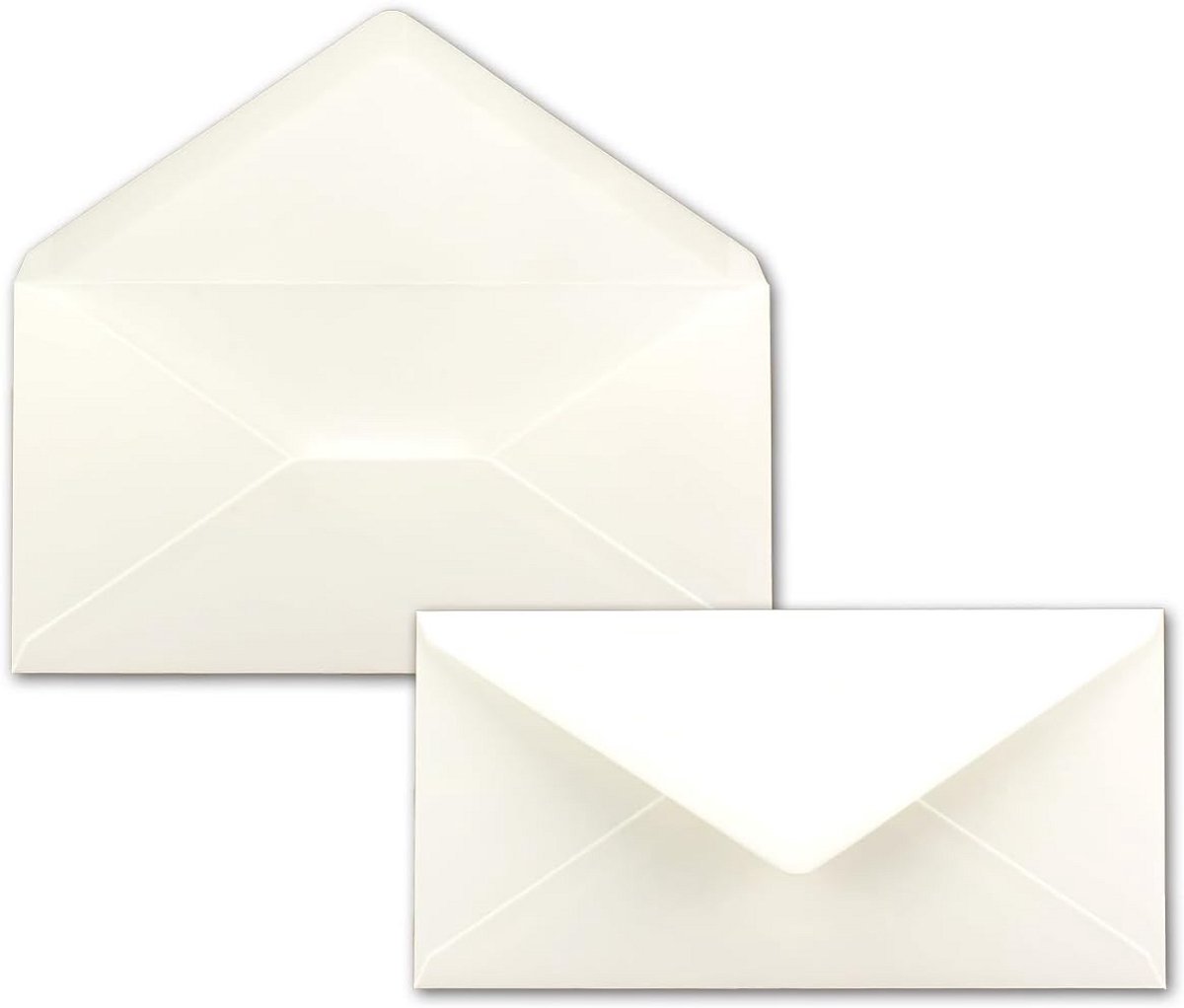 150x Natuurwitte DIN Lang Enveloppen 110x220 mm - Ideaal voor Uitnodigingen