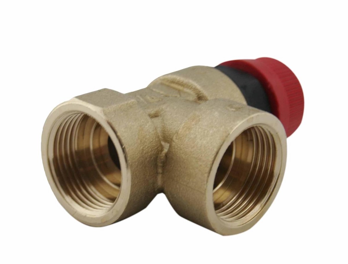 Veiligheidsventiel voor Verwarming 1/2" BSP - Drukontlasting 2.5 Bar