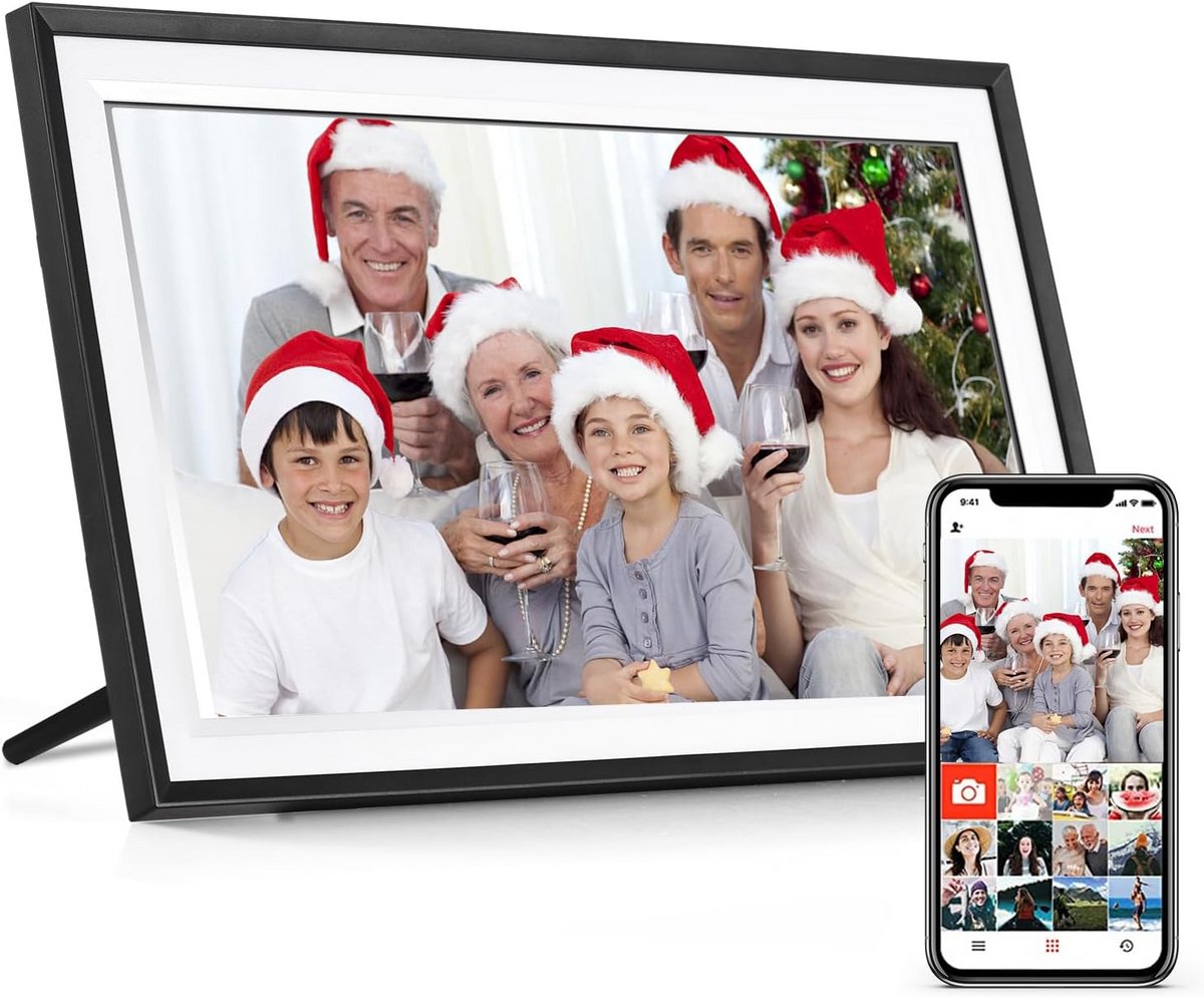 Digitale Fotolijst 15.6 Inch HD Touchscreen met WiFi en App Ondersteuning