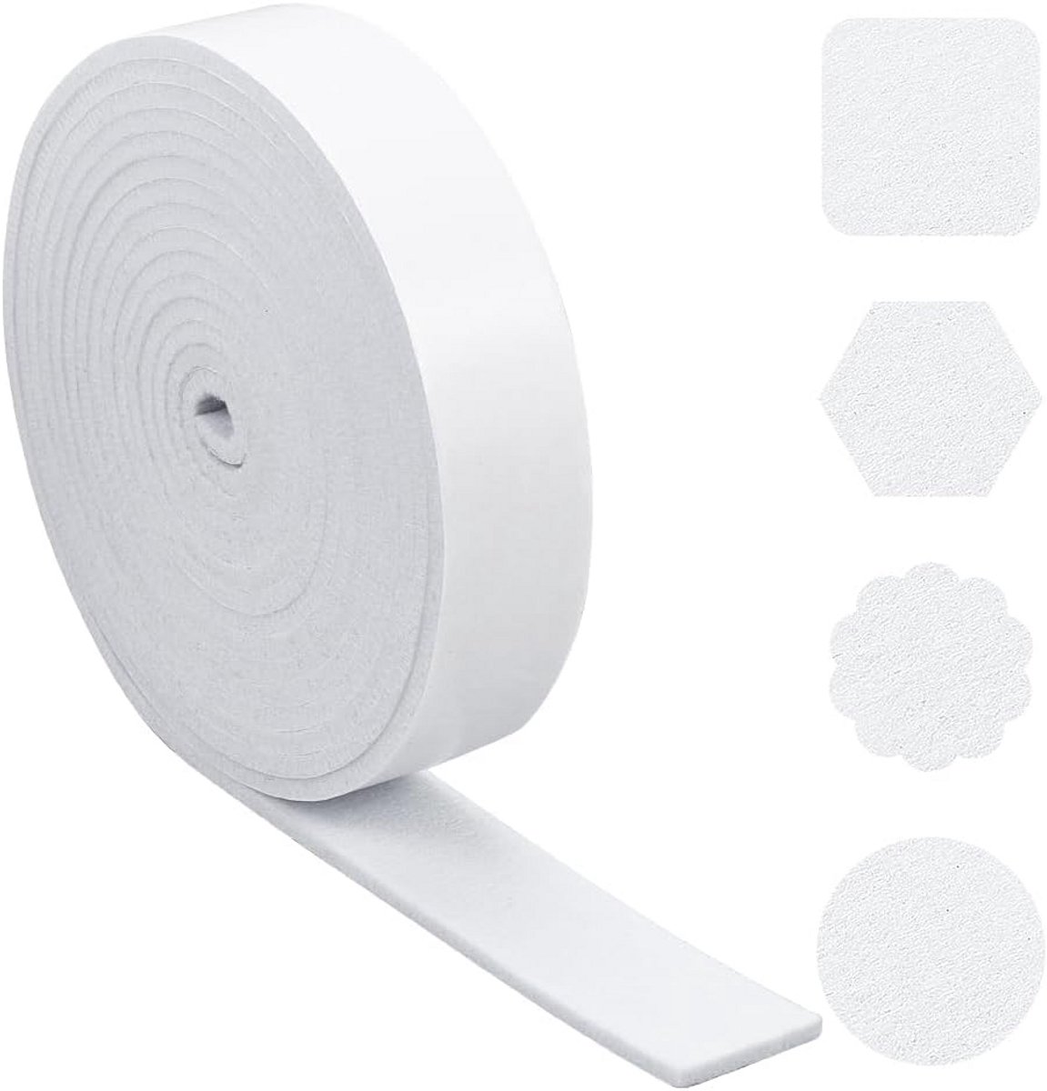 Zelfklevende Vilt Pads 500 stuks - 4 cm Witte Stof voor Stoelpoten en Houten Vloeren