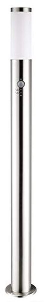 Buitenlamp met Bewegingssensor - Roestvrij Staal 100 cm - IP44 Weerbestendig - Tuinlamp / Padlamp - Zilver