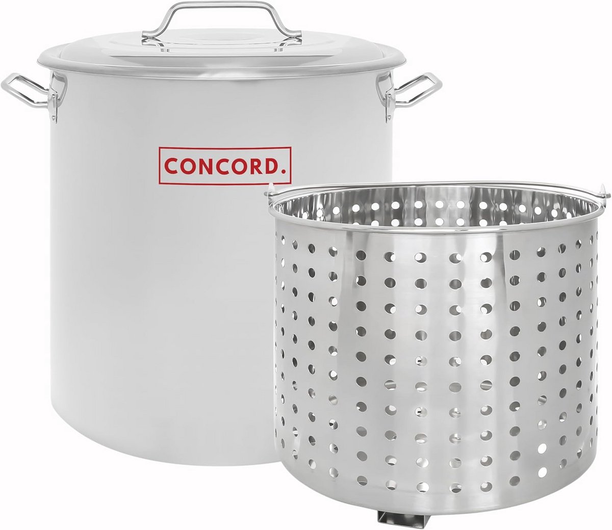 Roestvrijstalen Voorraadpot met Stoommand - Perfect voor Koken en Stomen (40 Quart)
