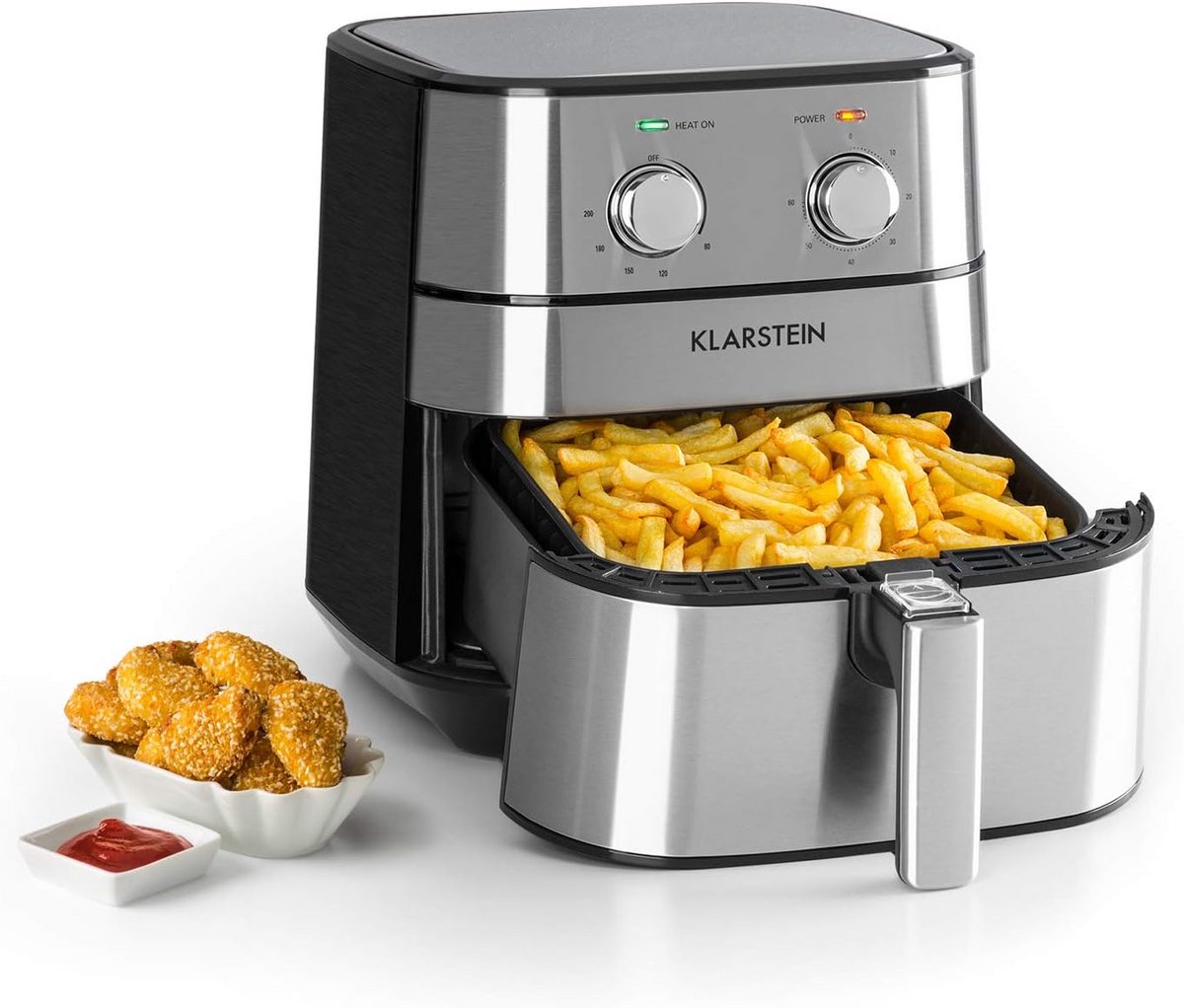 Hot Air Fryer 1700 Watt - Gezond Bakken Met Temperatuurinstelling en Timer - XXL Capaciteit 5.4L