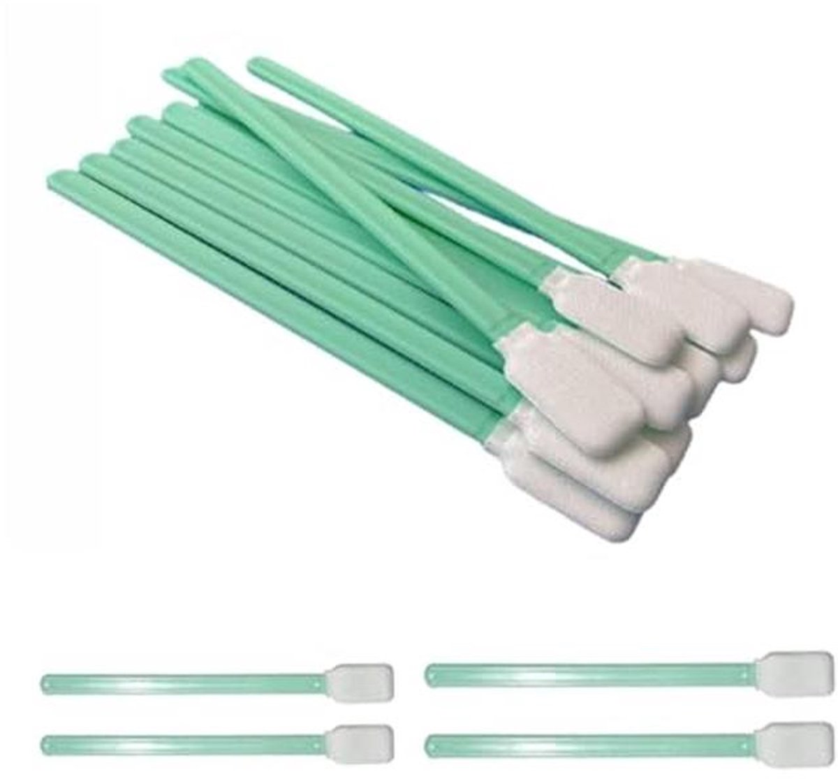 100 Stuks Reinigingssticks voor Camera's en Inkjetprinters - Schuimrubberen Wattenstaafjes