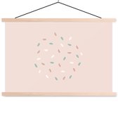 Porte-affiche avec affiche - Affiche scolaire - Été - Ligne - Pastel - 90x60 cm - Lattes vierges