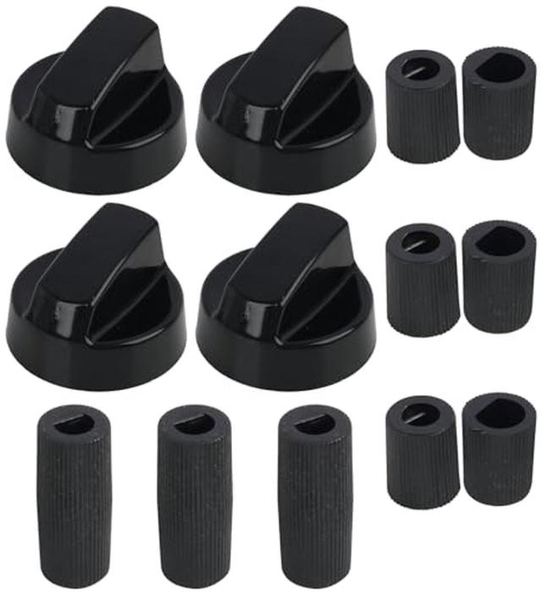 Universele Keukenknoppen voor Ovens en Kookplaten - 4-Pack met 5 Adapters