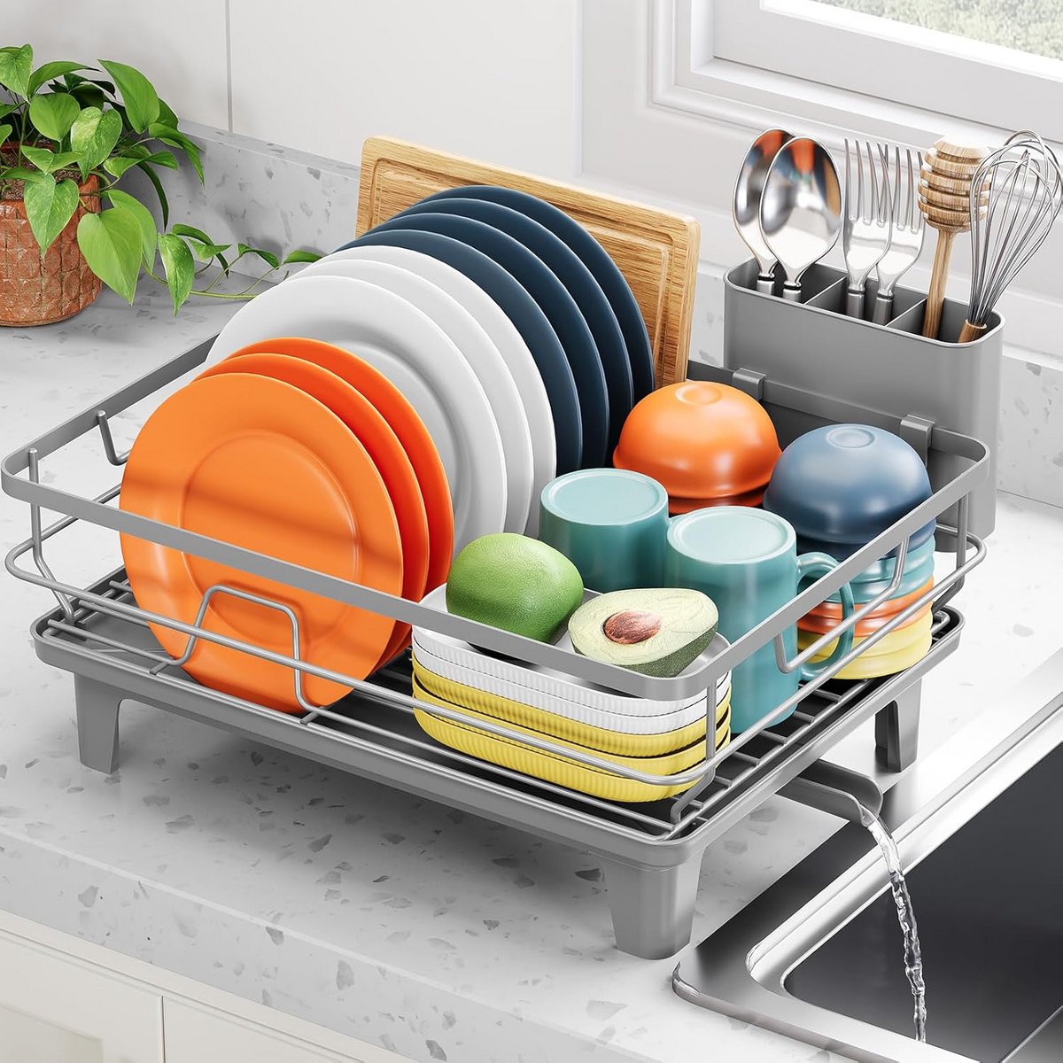 Ruimtebesparend Multifunctioneel Droogrek voor Keuken en Gootsteen