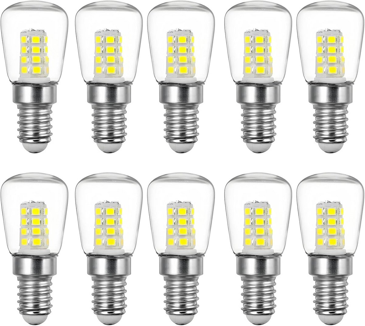 10x E14 LED Lamp 3W Koud Wit 300 Lumen, Energiezuinig Vervangt 30W Gloeilamp