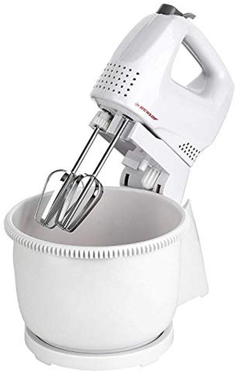 Handmixer met Roterende Kom - 2,5 Liter, 200 Watt, 5 Snelheden en Turbo-Functie
