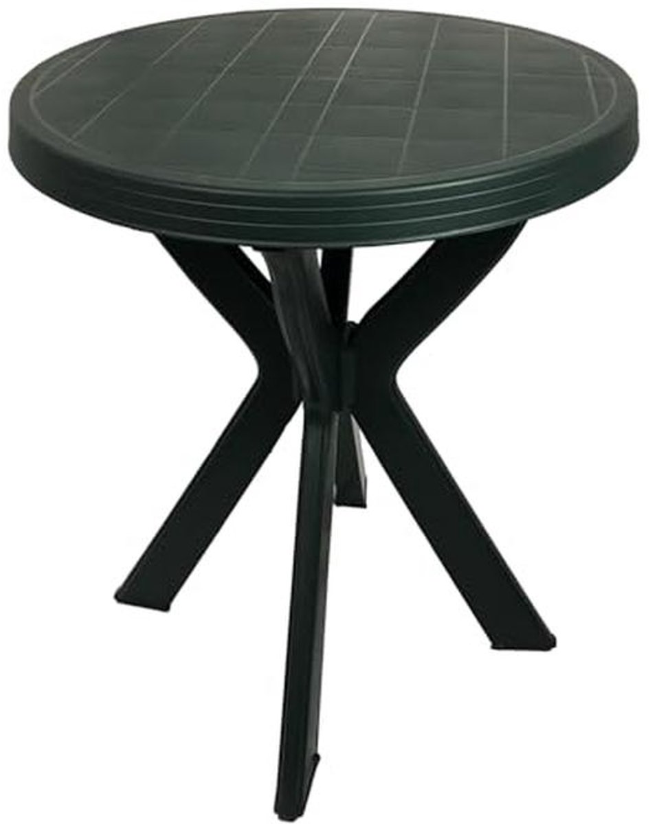 Bistrotafel Kunststof Ø 70cm Donker Groen | Ideaal voor Balkon en Tuin