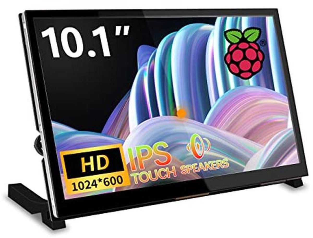 Draagbare 10.1 Inch Touchscreen Monitor met HD-resolutie en 178° Kijkhoek voor Raspberry Pi en Gaming