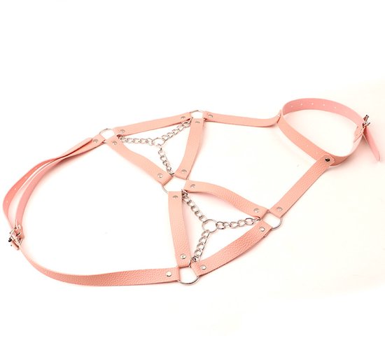 Sethain Leren Body Chain Punk Leer Borstriem Gothic Mesh Riemen Delrer BH-kettingen Nachtclub Lichaamsaccessoires voor vrouwen (T Sethain Leren Body Chain Punk Leer Borstriem Gothic Mesh Riemen Delrer BH-kettingen Nachtclub Lichaamsaccessoires voor vrouwen (T