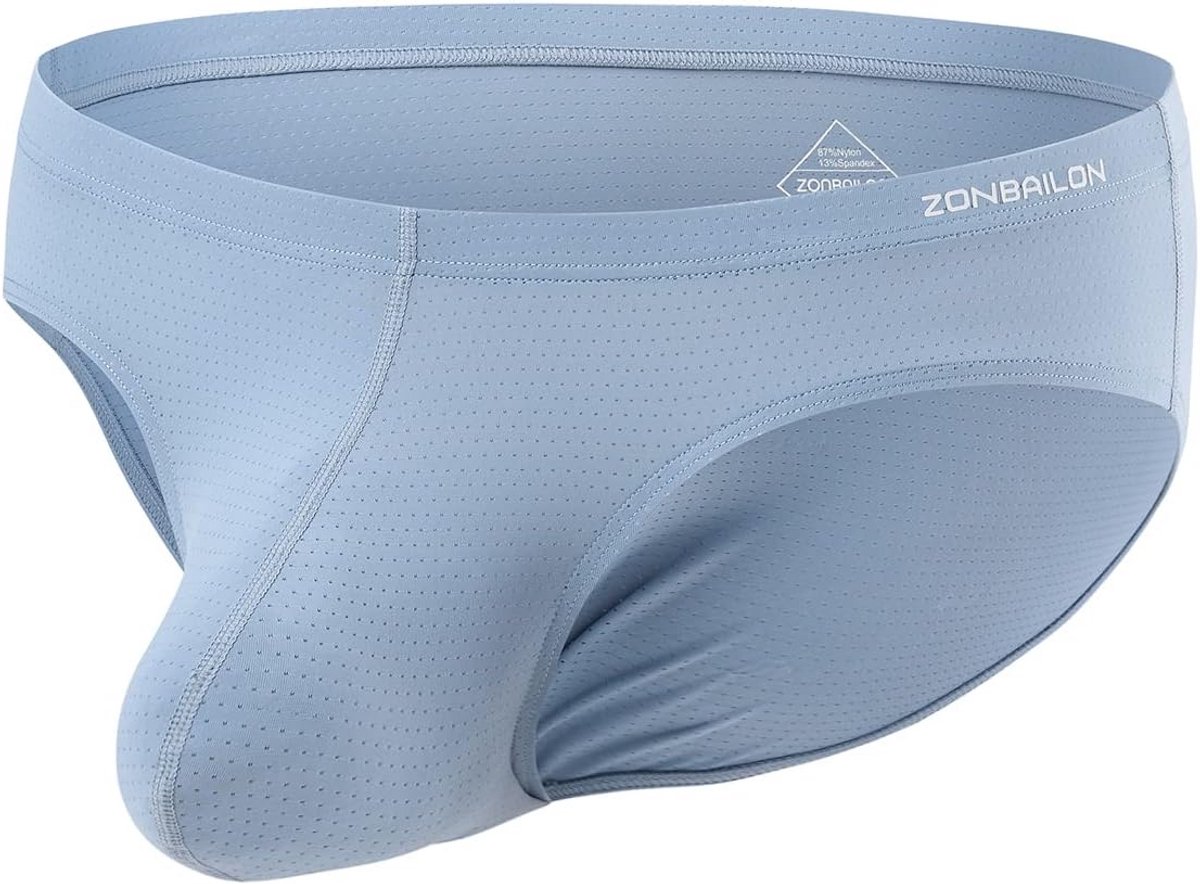 Heren Ondergoed met Bulge Pouch - Comfortabele Nylon Slips voor Daggemak