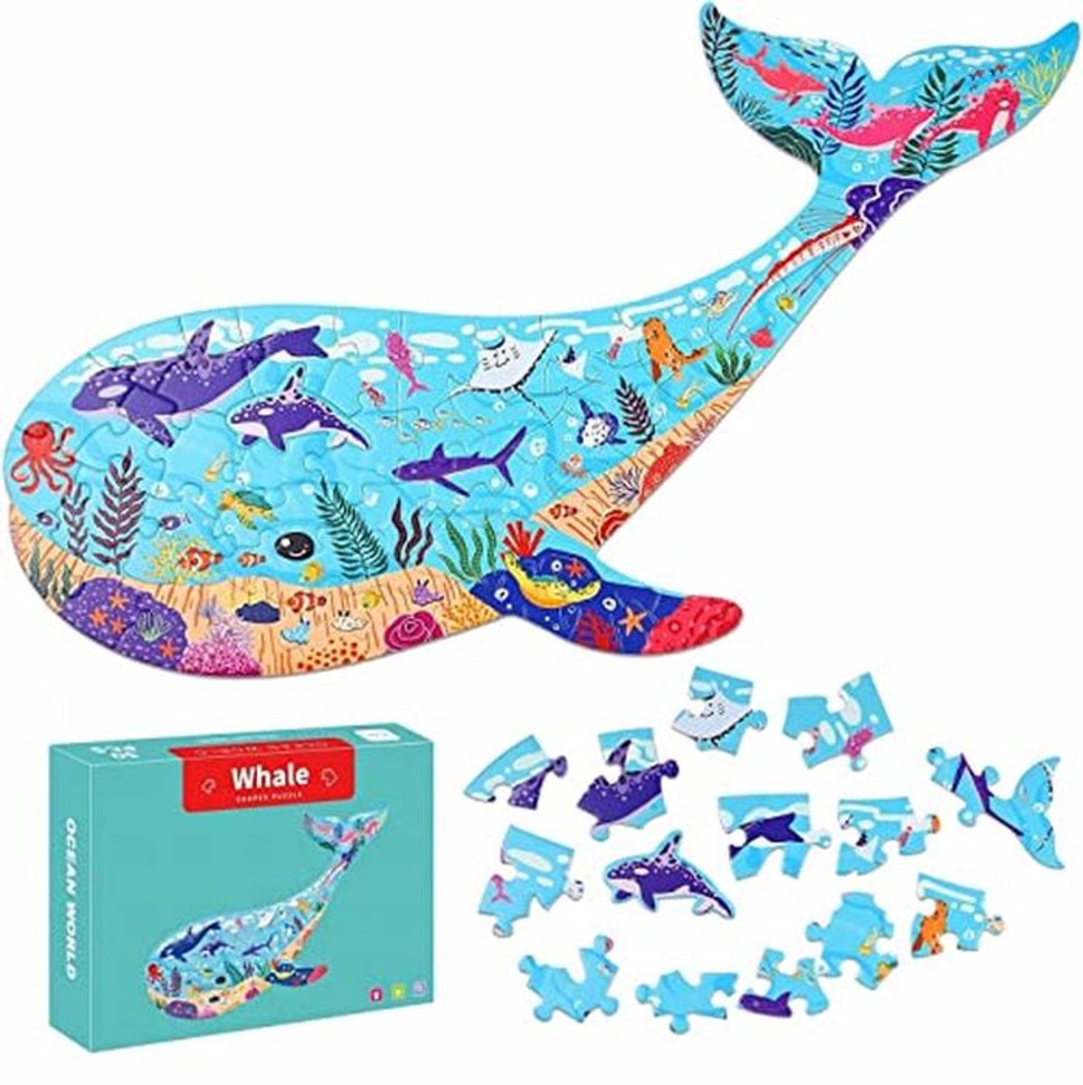 Educatieve Vormen Puzzel voor Kinderen van 4 Tot 10 Jaar - 50 Stukjes Puzzels voor Jonge Denkers