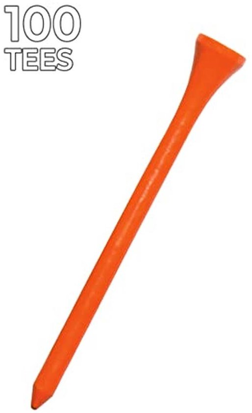 Golf Tees voor Volwassenen - 100 Stuks Citrus Oranje van Merkloos — afbeelding 2