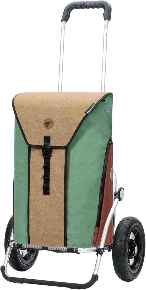Luxe Boodschappentrolley 50 Liter Beige Inklapbaar met Luchtbanden
