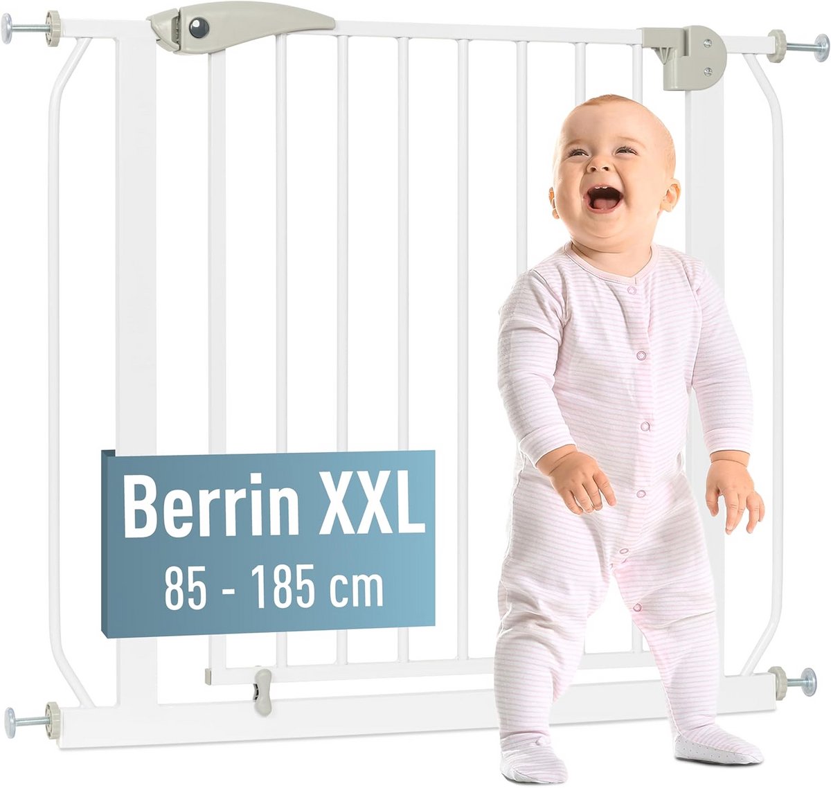 Extra Breed Kinderhekje XXL (85-185 cm) - Veilig Traphekje voor Baby's en Kinderen - Zonder Boren