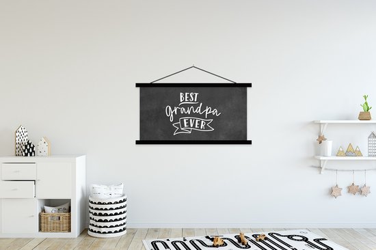 Affiche scolaire - Cadeau papy - Vaderdag - Proverbes - 150x75 cm - Lattes noires