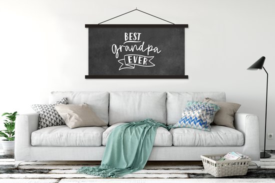 Affiche scolaire - Cadeau papy - Vaderdag - Proverbes - 150x75 cm - Lattes noires