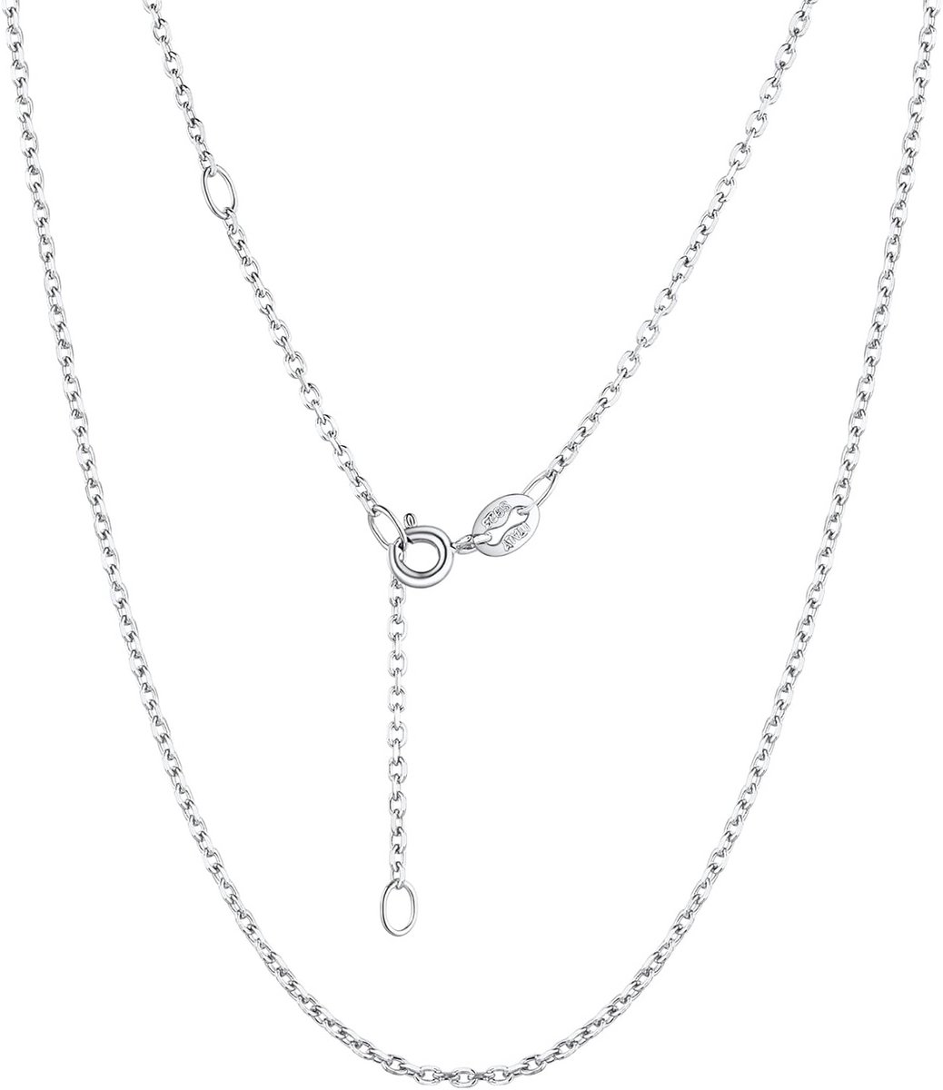 Verfijnde Rolo Halsketting Dames in 925 Zilver of Verguld - Diverse Lengtes