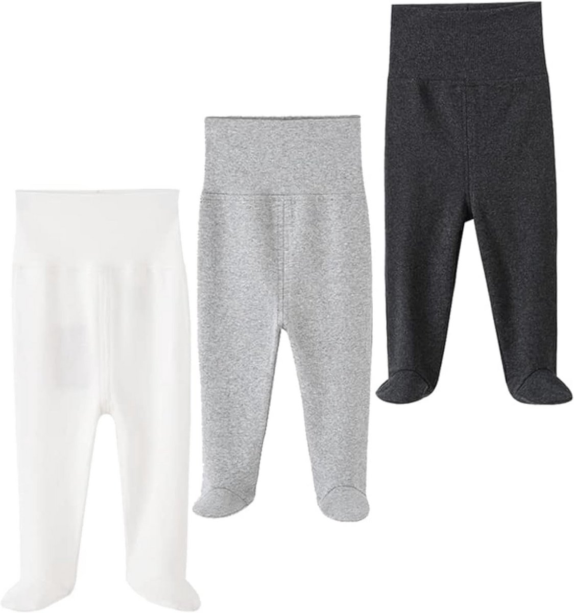 Unisex baby broek met voeten voor jongens en meisjes van 0-12 maanden