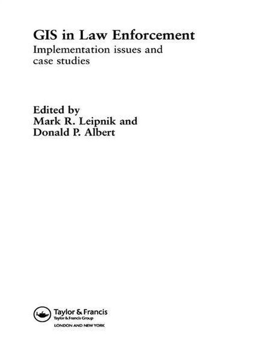 GIS in Law Enforcement (ebook) 9781134449156 Boeken