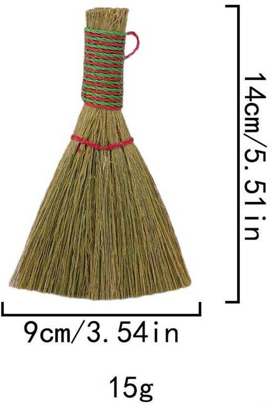 2 stuks Kleine handbezem - bureaubezem - bezem met zachte borstelharen - strobezem - 9*14 cm - verwijdert gemakkelijk stof - geschikt voor het schoonmaken van keukens, kantoren, huizen, computers en auto's - rood van Merkloos	 — afbeelding 2