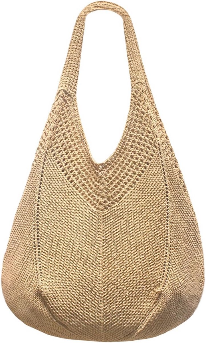 Grote boho strandtas dames - Lichte schoudertas voor zomer en strand