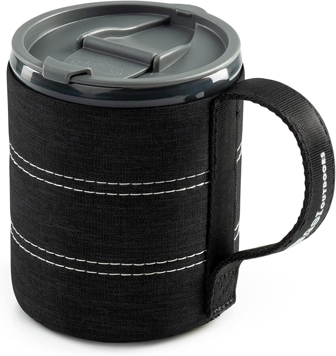 Zwarte Backpacker Mok