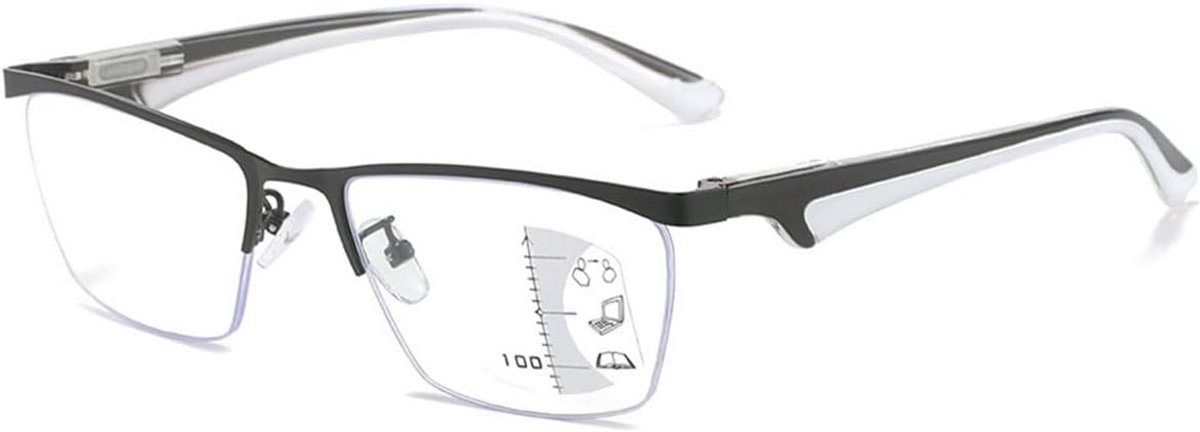 Progressieve Multifocus Bril Dames & Heren - Anti-blauw licht Leesbril Metaal