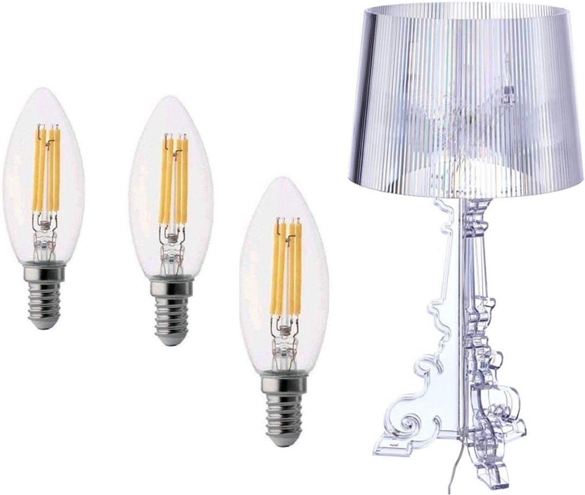 Set van 3 dimbare E14 LED-lampen voor stijlvolle verlichting 5W 2700K 510 Lumen