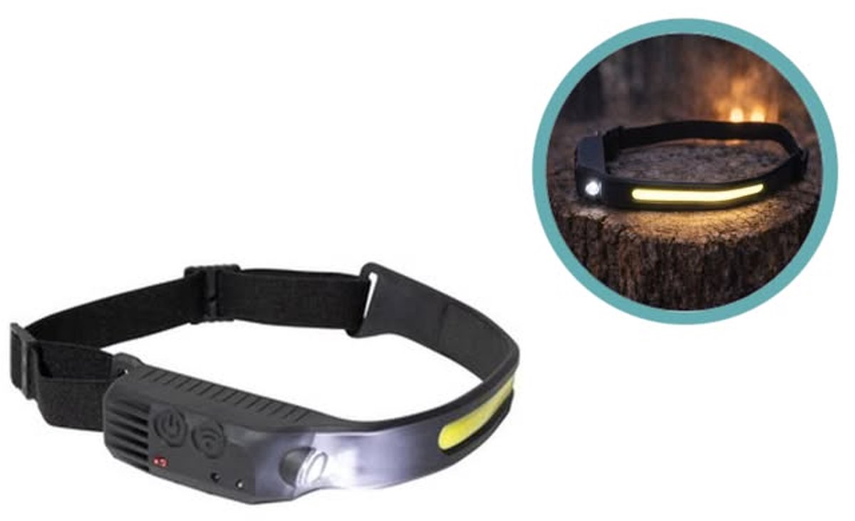 HI Hoofdlamp LED - Bewegingssensor - 600 Lumen - 2 Lichtstanden