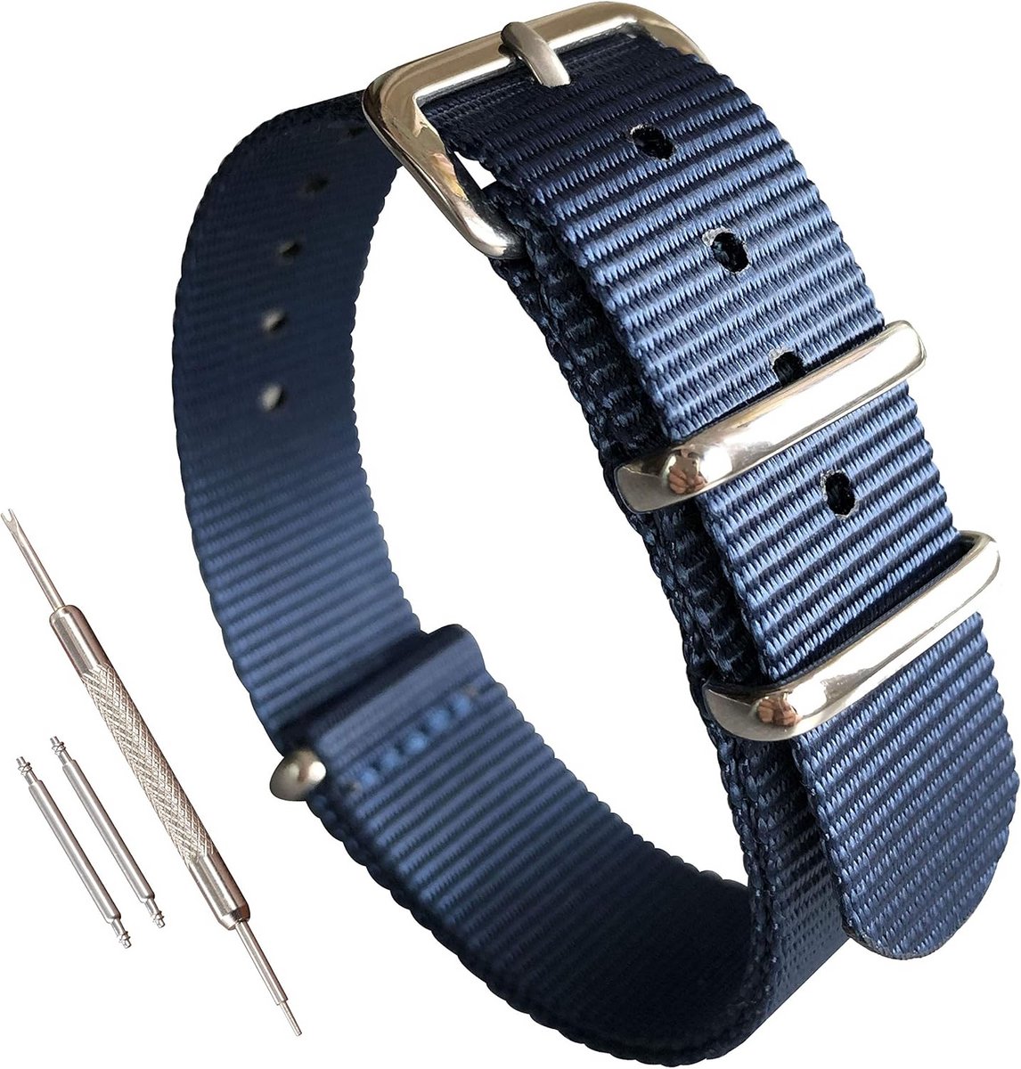 Dun Nylon Horlogeband Vervanging - Universele Pasvorm 10mm tot 24mm