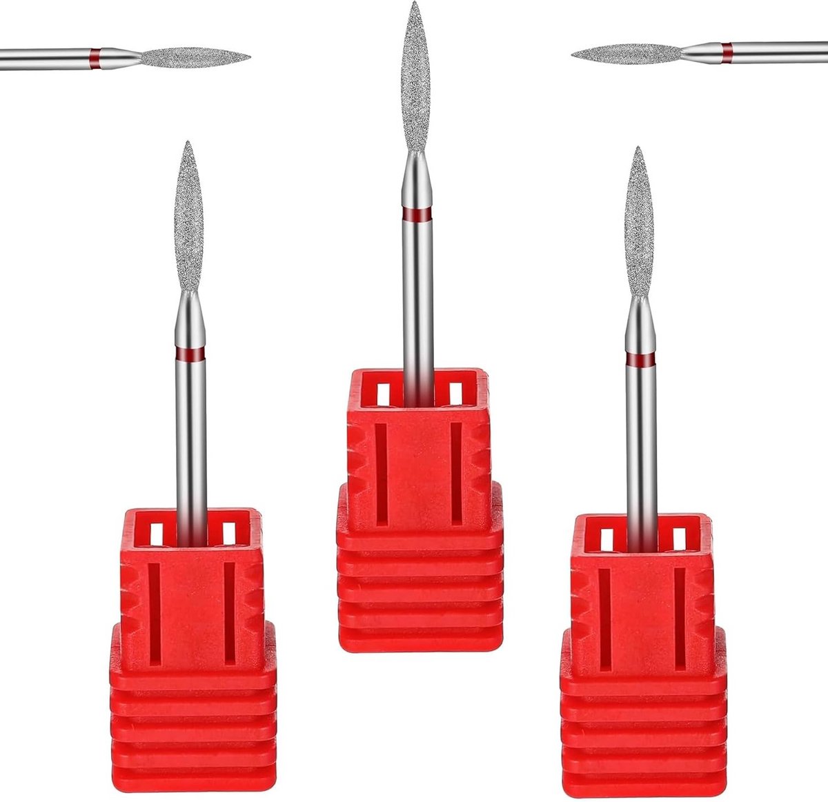 Set van 3 Professionele Diamant Nagelboor Bits voor Manicure en Pedicure