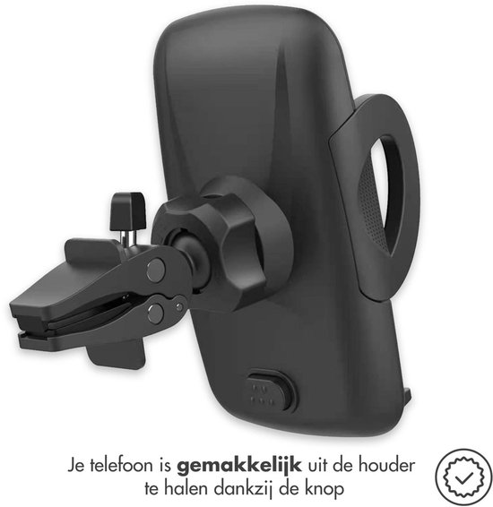 iMoshion téléphone voiture - Réglable - Universel - Carbone - Grille d'aération - Zwart