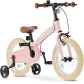 Vélo pour enfants Deryan Luxe 14 pouces - 3 en 1 - draisienne - Rose