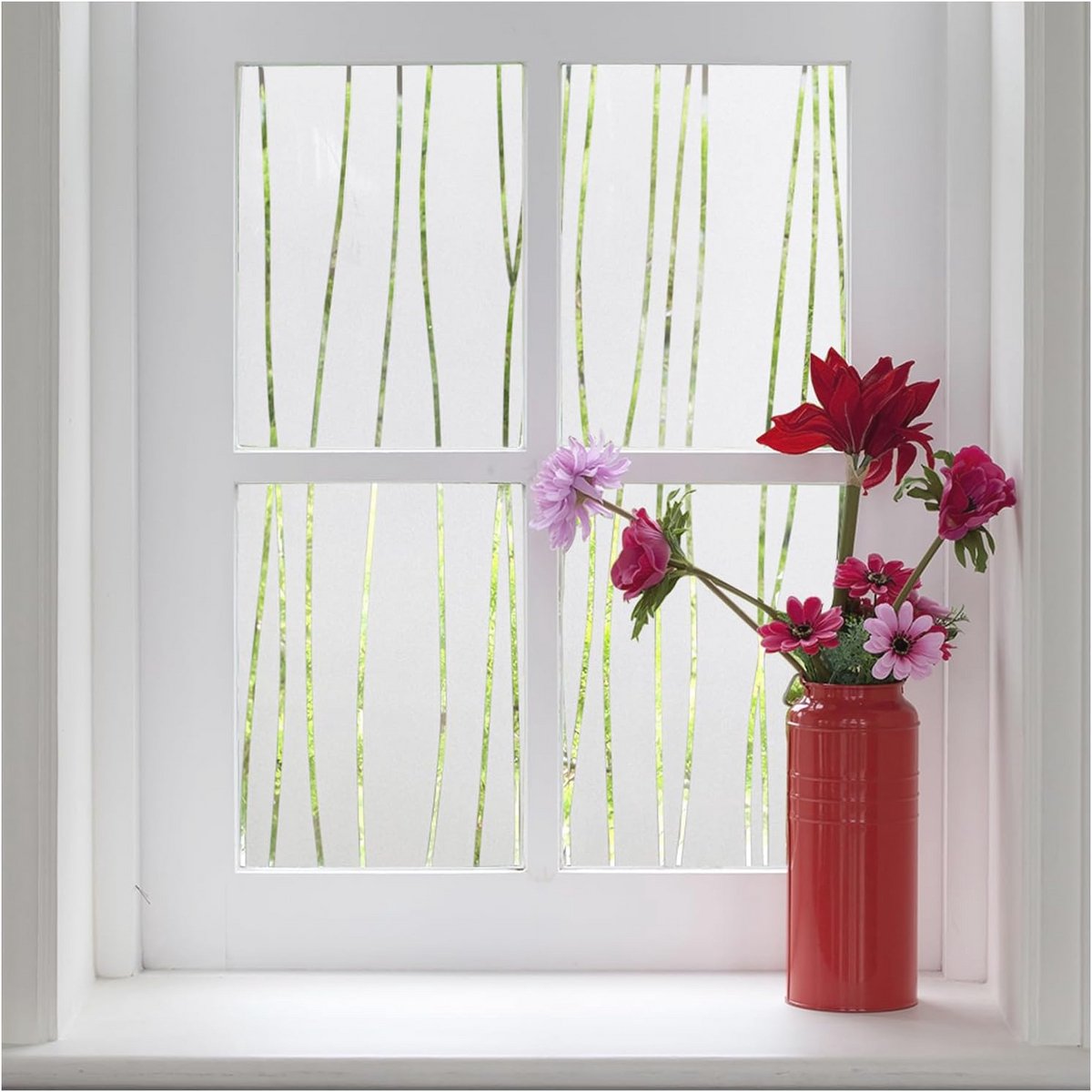 Decoratieve Privacy Raamfolie - Matte Ondoorzichtige Statische Folie met UV-Bescherming -