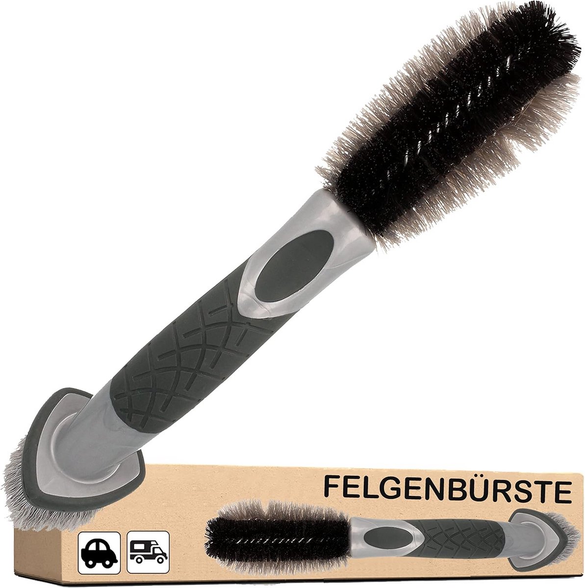 Velgenborstel Dubbelzijdig - Professionele Reiniging Autovelgen en Motorwielen