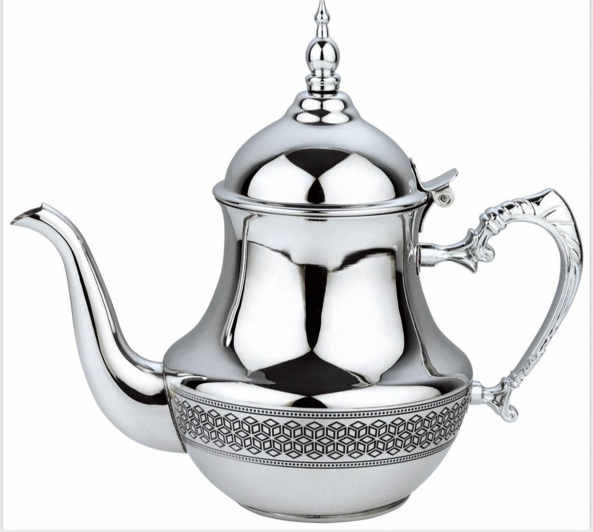 Marokkaanse Theepot RVS – Traditionele Arabische Theepot – 0.8 Liter